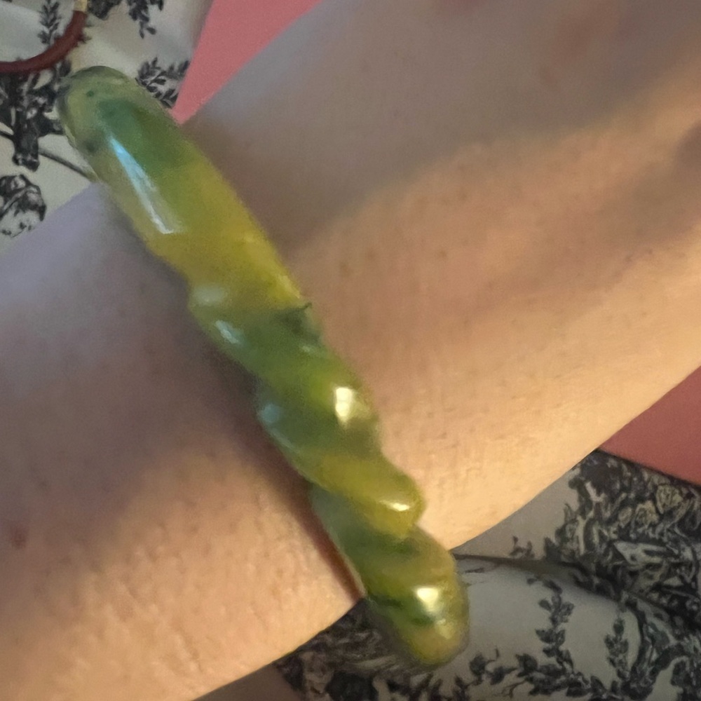 Jade Bangle Bracelet - image 2